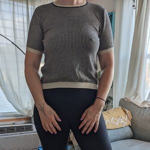 Vintage checkered sweater top